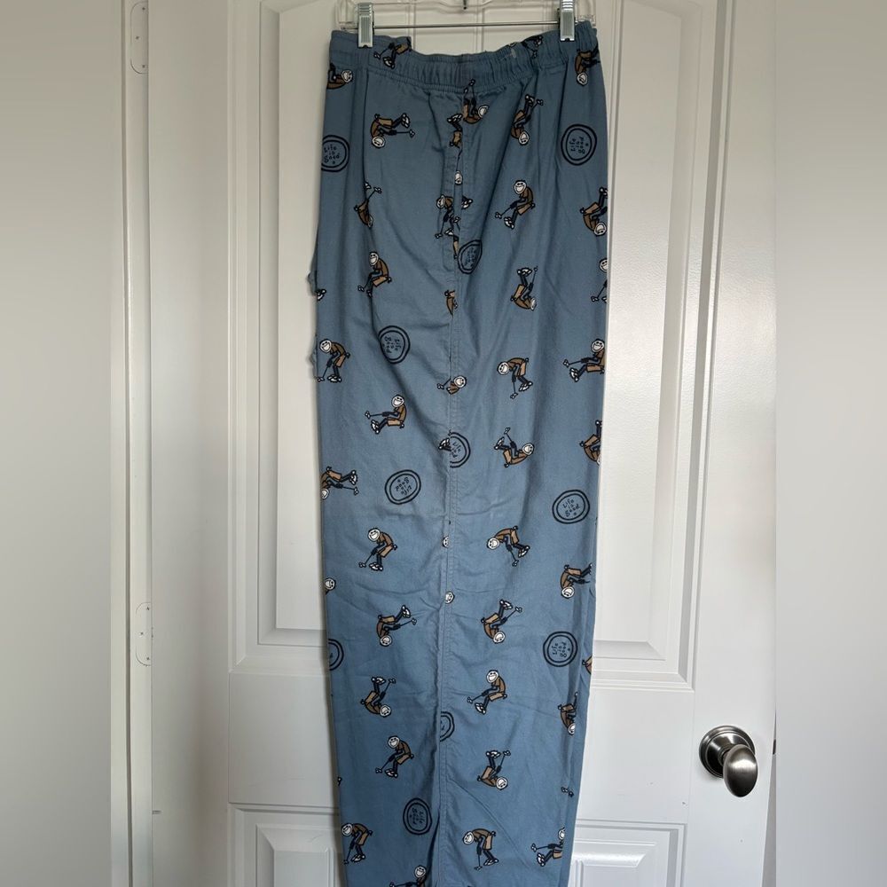 Life Is Good Blue flannel golf lounge pants